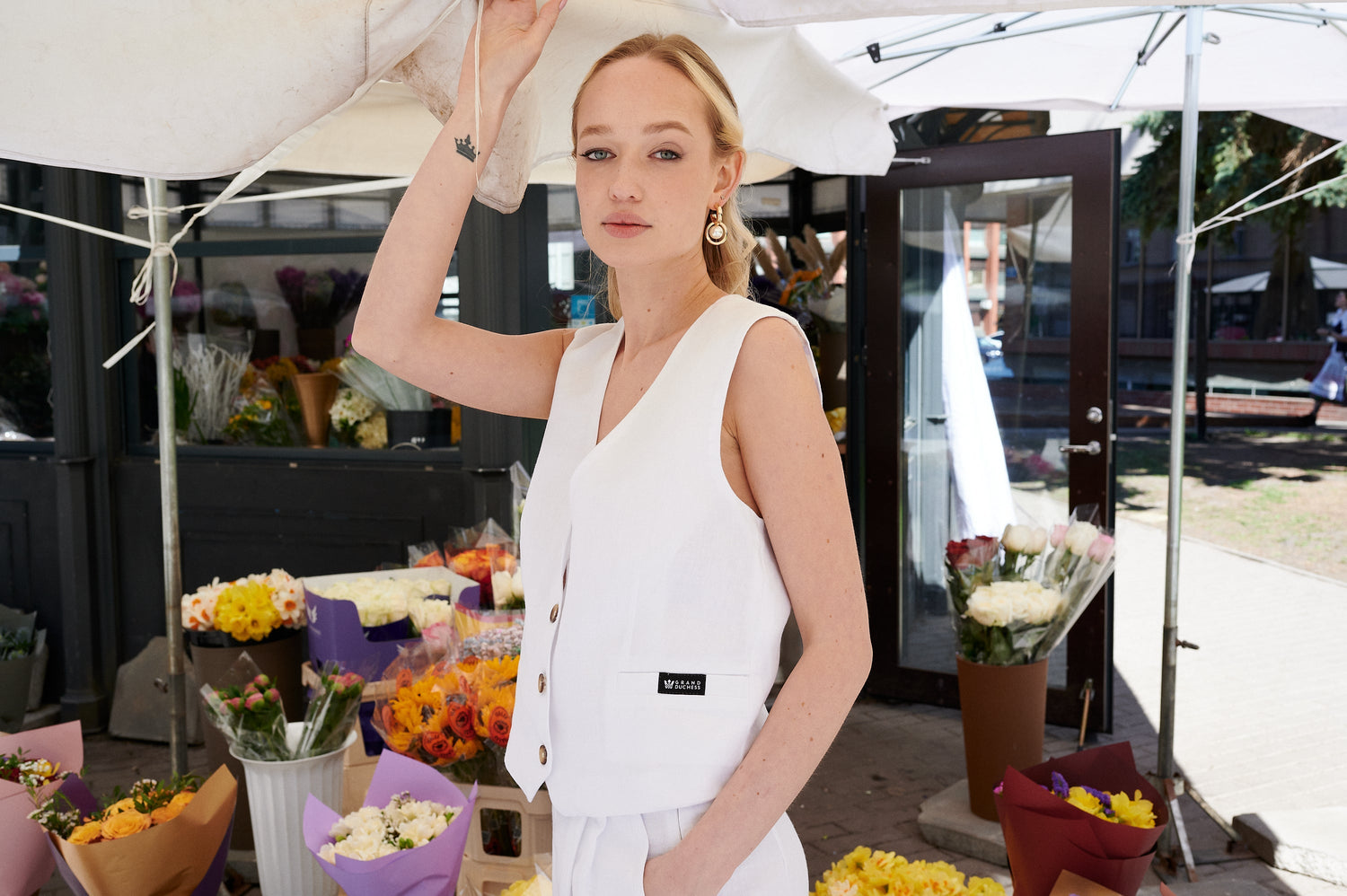 Grand Duchess - high quality linen clothes; luxury linen clothes; sustainable fashion; linen for woman; unique linen pattern fabric 